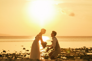 オレンジの光に包まれて