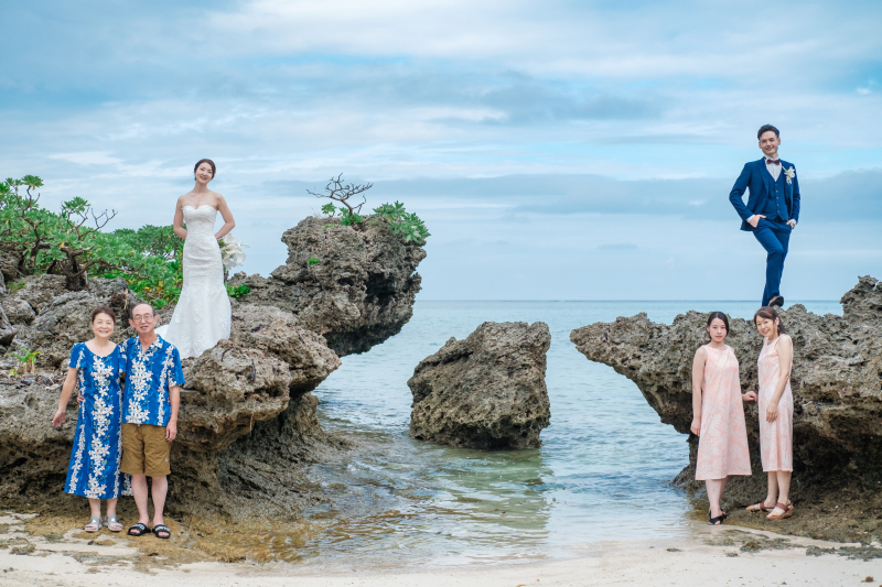 家族に祝福されて