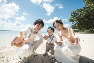 【ベビーシッター付きビーチ＆グリーン撮影プラン】お子様と一緒に撮影を楽しもう！
