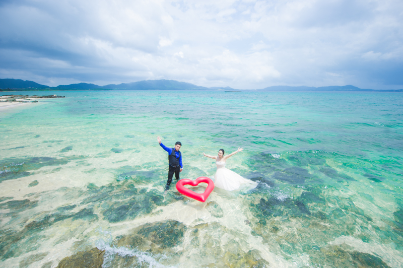 ハートの浮き輪で^^!