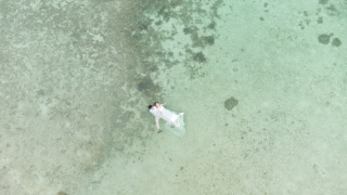 ビーチ、ウォーターイン、ドローン撮影！