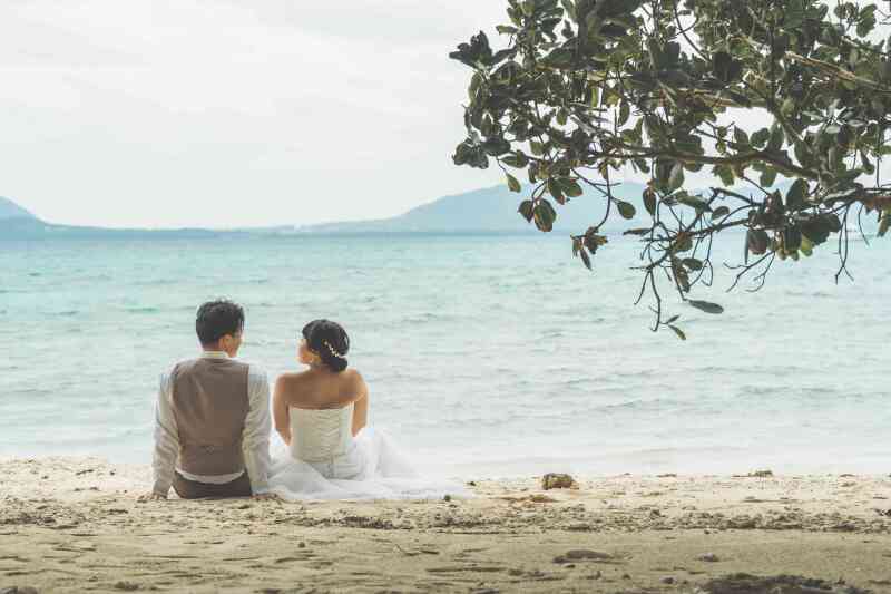 ビーチに腰掛けて♪