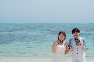 M&M　青い海でフォトウェディング