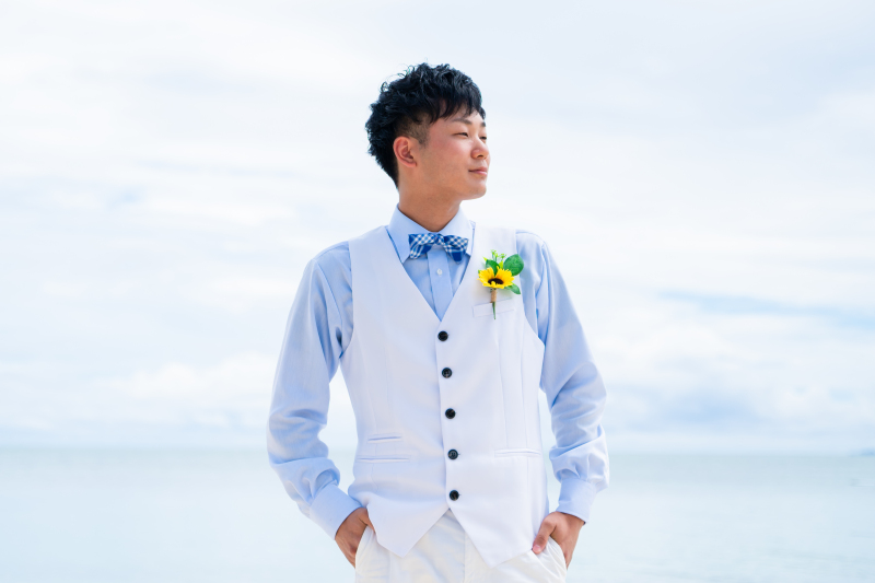 新郎様もビシッと!