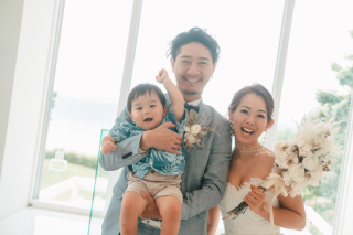 家族に祝福されて