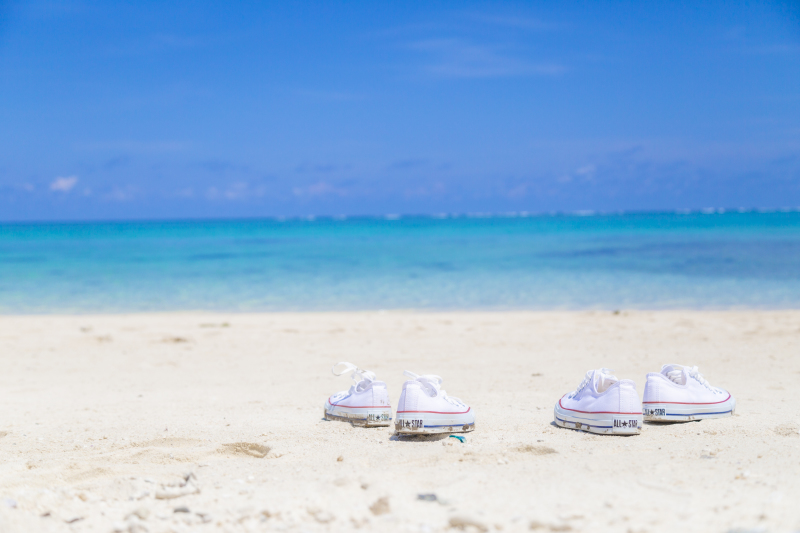 お揃いのスニーカー