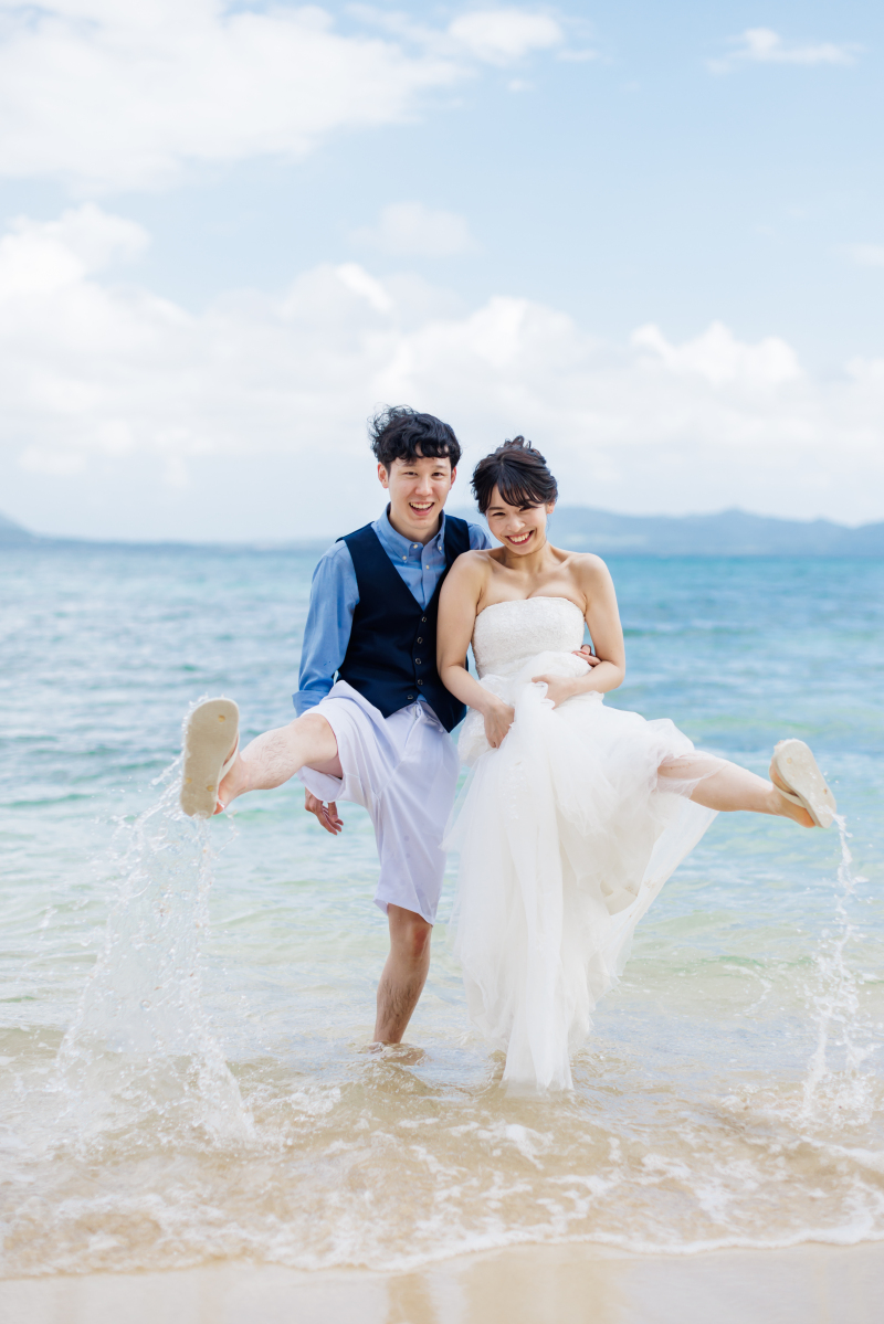 ふたりで水遊び