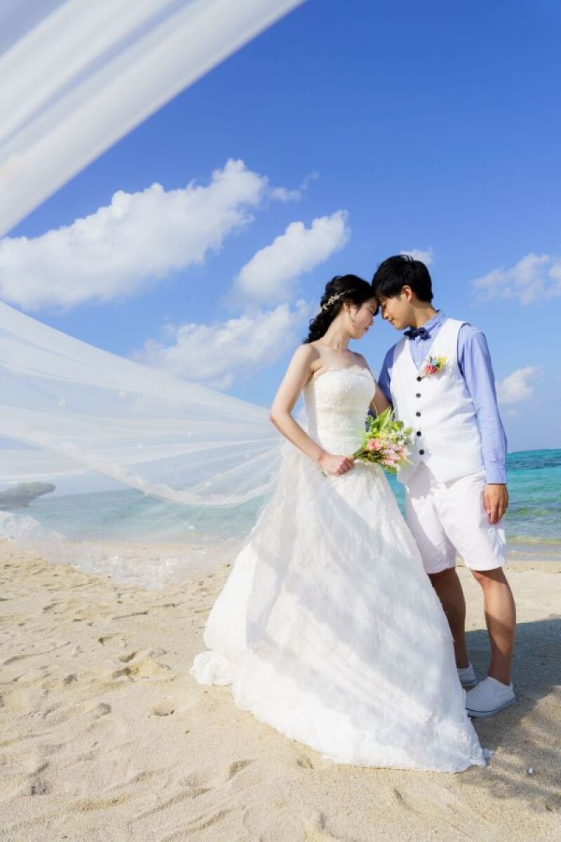 風に靡くベール♪