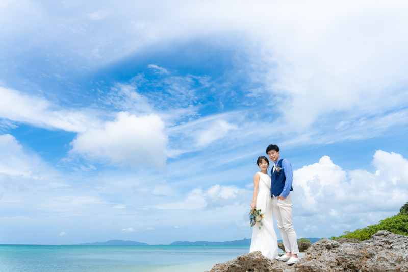 海と岩場での撮影!