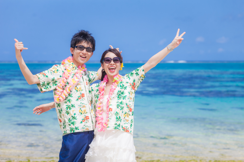 ハワイでは、正装のアロハシャツ♪