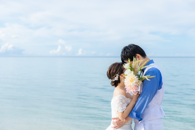 ブーケを使ったおしゃれなワンショット