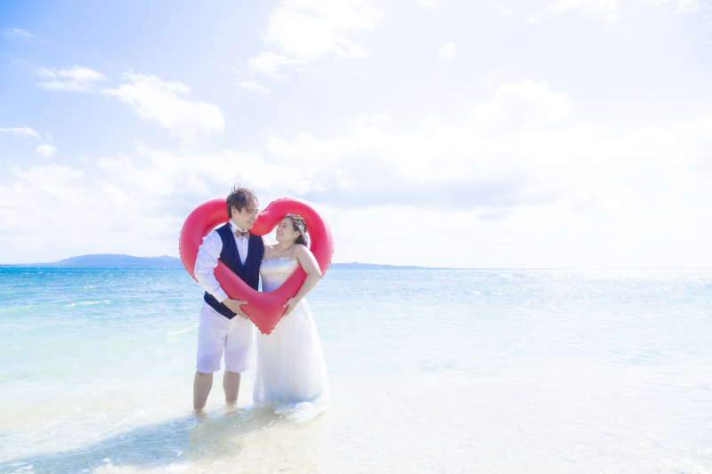 ハートの浮き輪