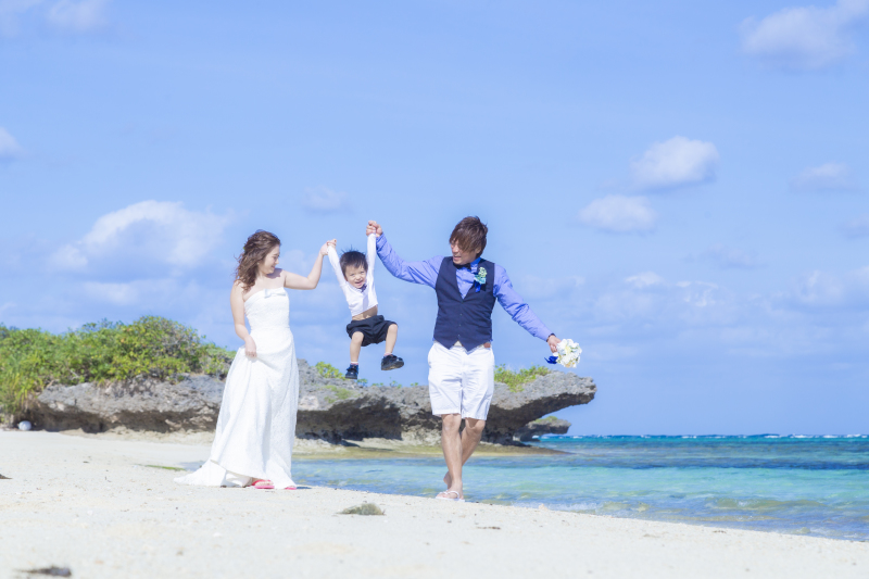 家族3人で仲良く撮影☺︎