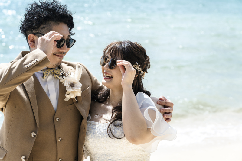 お揃いサングラス