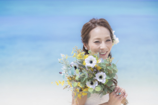 新婦ヘアチェンジ