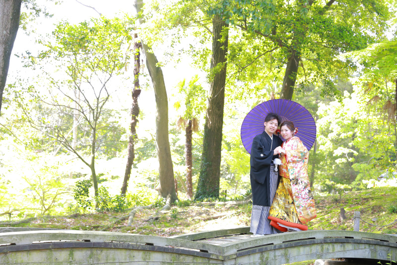 六華苑　新緑の和装ロケーション