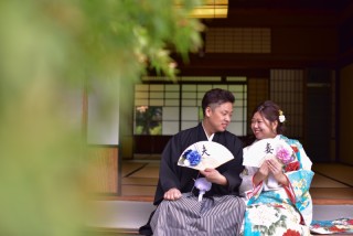 和洋装　秋のロケーション