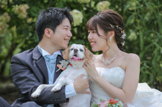 大切なペットと一緒に撮影