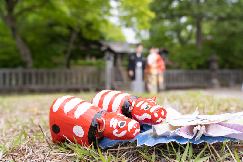 赤べこも夫婦♡