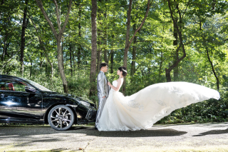 愛車とフォトウェディング