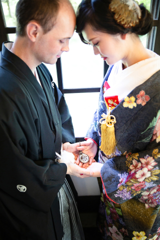 古民家スタジオでシックな雰囲気の和装婚礼