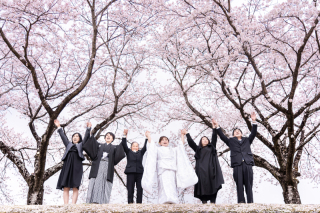 2021桜満開の家族撮影ウェディング