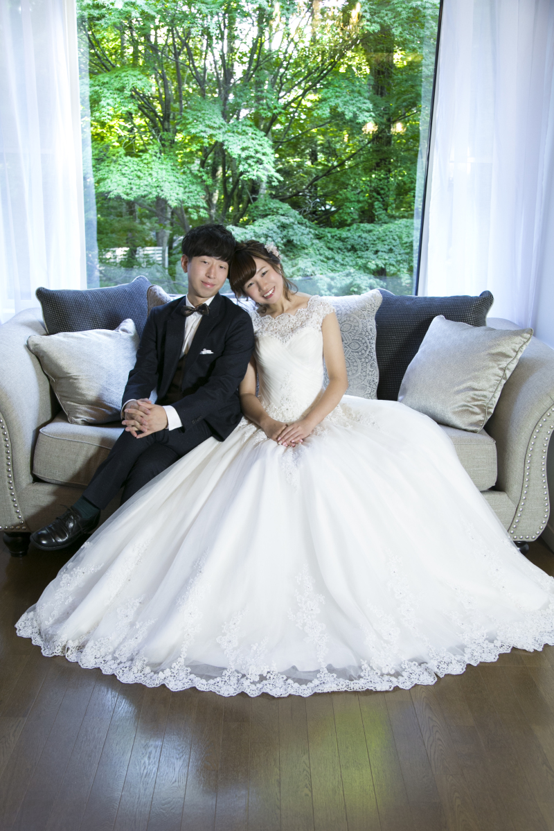 新緑のモミジと