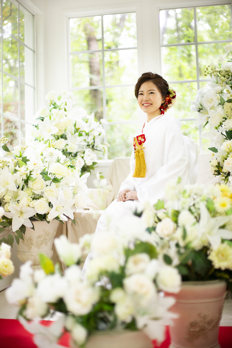 お花に囲まれて♪