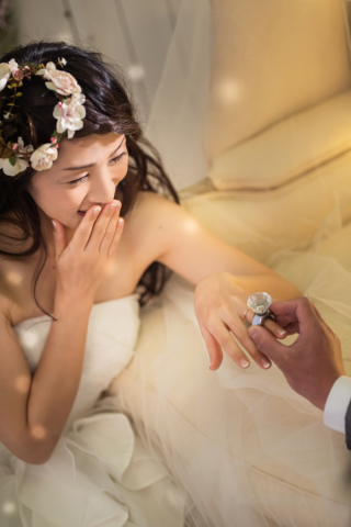 手作りナットリングでウェデイングフォト