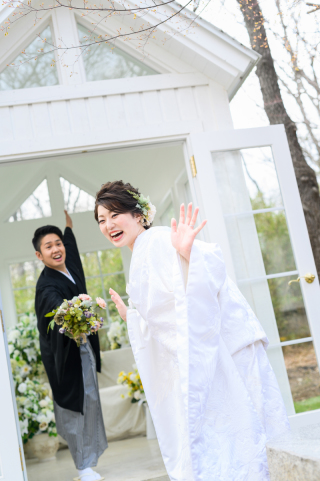 白無垢と色打掛でウェディングフォト