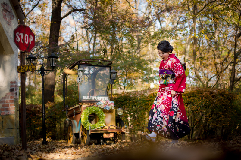 落ち葉で遊ぶ♪