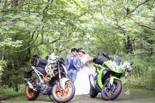 愛するバイクと一緒に