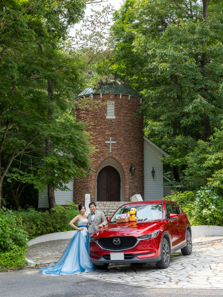 愛車&times;カラードレス