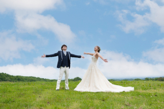 チャペルも牧場も一日で満喫♪<洋装2着>