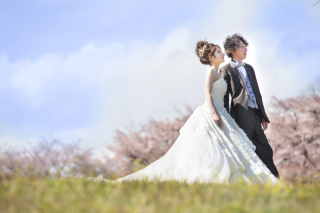 春の那珂川河畔公園ロケ