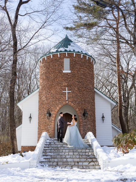 雪がそっと降り積もり