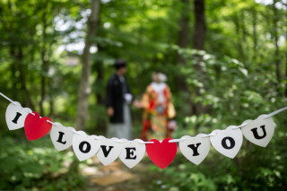 大自然の中のナチュラルウェディング