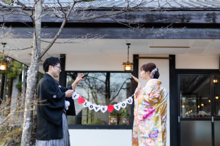 和装婚礼を古民家スタジオで。和装1着