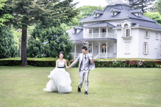 国重要文化財「旧青木家那須別邸」洋館・花畑どちらも