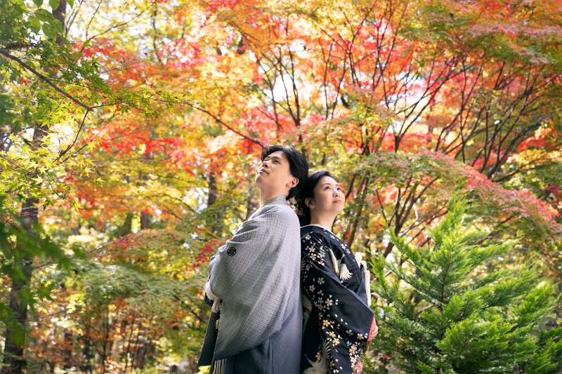 ＼90日前予約特典／貸切紅葉！【スタジオ撮影＆ロケ1ヵ所追加無料】計3か所撮影、アテンド同行、美肌体型修整データ納品