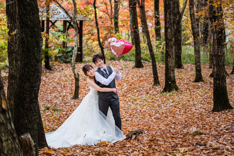 400坪の[森のガーデン］を貸切で【洋装1着】美肌体型補正付50カットデータ