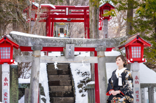 【当日手ぶらで1日で完結】那須の本格的な神社で撮影◆白無垢or色打掛1着・データ50カット・美肌修整付き