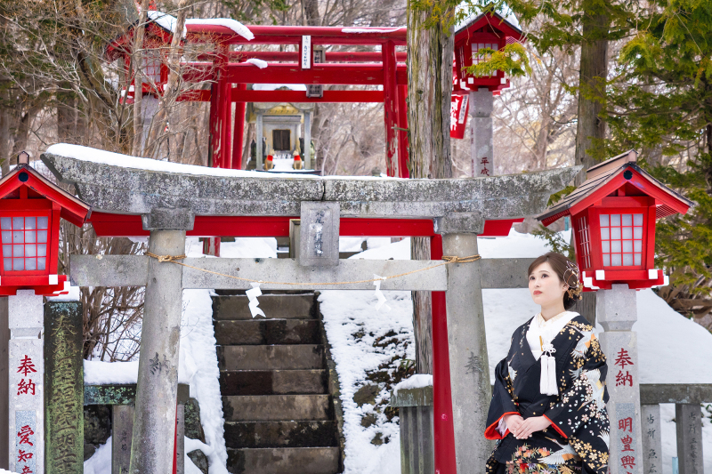 当日手ぶら1日完結◆神社前撮り【和装1着】美肌修整写真データ50カット