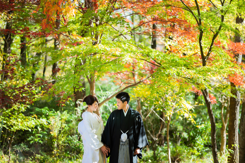 [貸切400坪森のガーデン]+[貸切古民家]事前試着◎【和洋装2着プラン】納品データは全て美肌修整付！