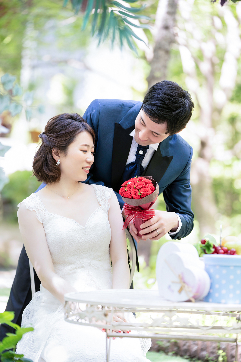 400坪の[森のガーデン］を貸切で【洋装1着】美肌体型補正付50カットデータ