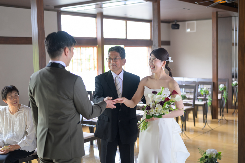 ご家族、まるで挙式のワンシーンを