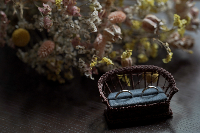 手作りのリングピロー