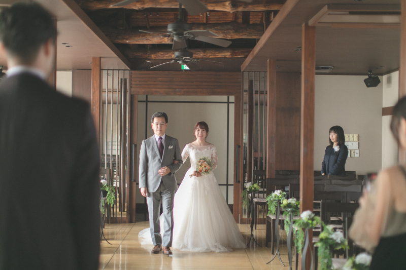 ご家族と挙式シーンを再現