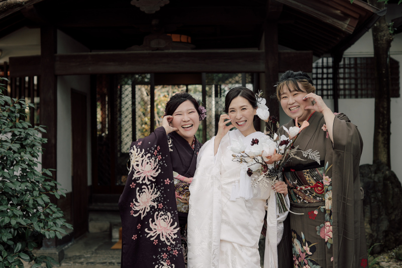 【フォト&会食プラン―和装】美しい日本庭園&館内撮影1.5h◆フレンチコース6名様分|データ100カット付