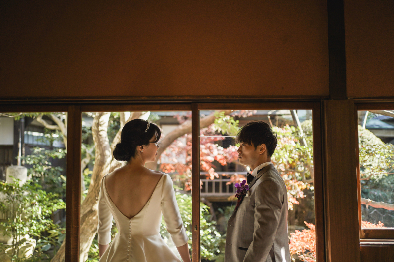 【ドレス&タキシード】 歴史ある日本家屋とのアンマッチ 好みのドレスでフォトウェディング 全100カット付